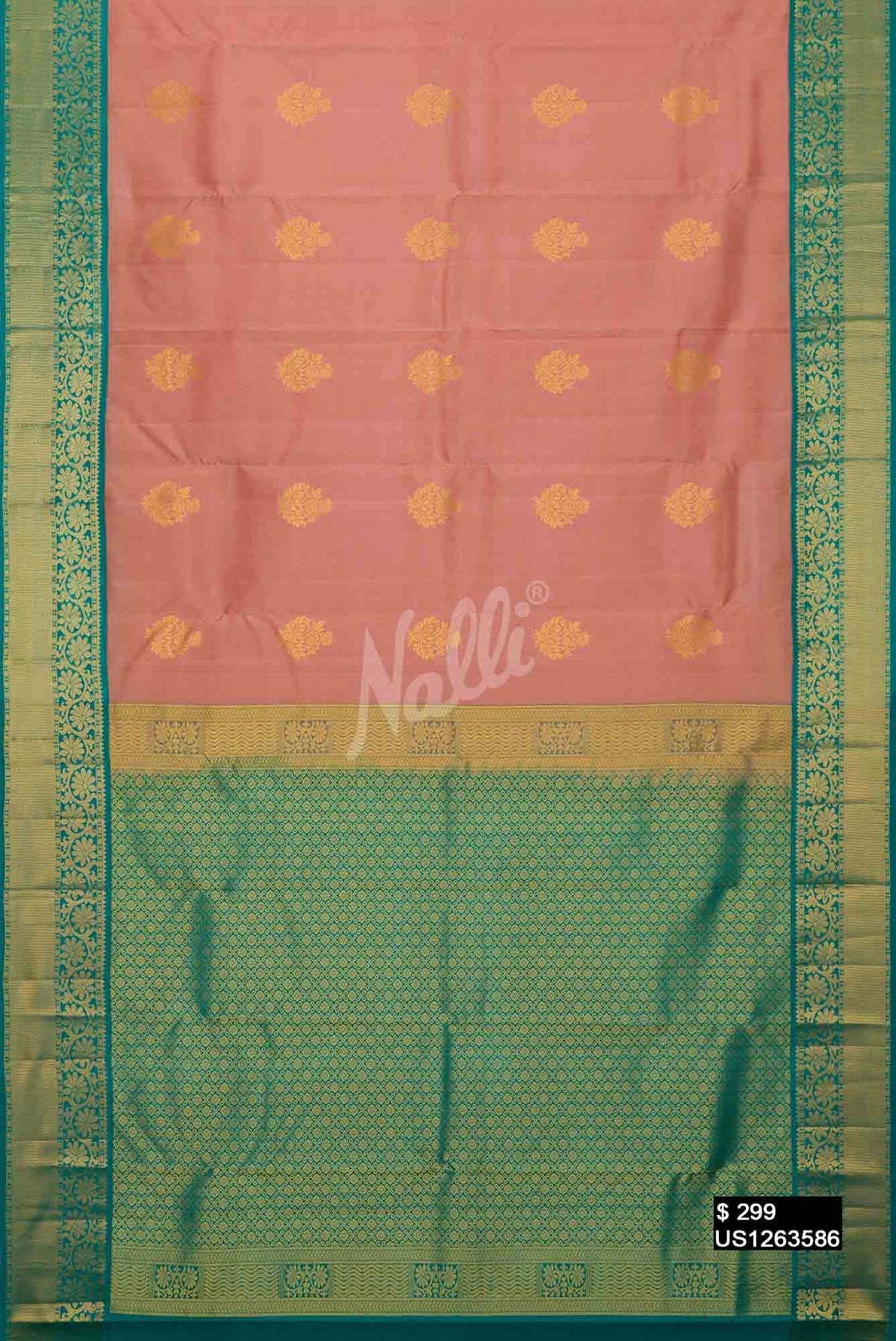 Rose Pink Kanchipuram Silk Saree