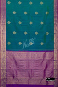 Sea Green Kanchipuram Silk Saree