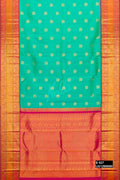 Sea Green Kanchipuram Silk Saree