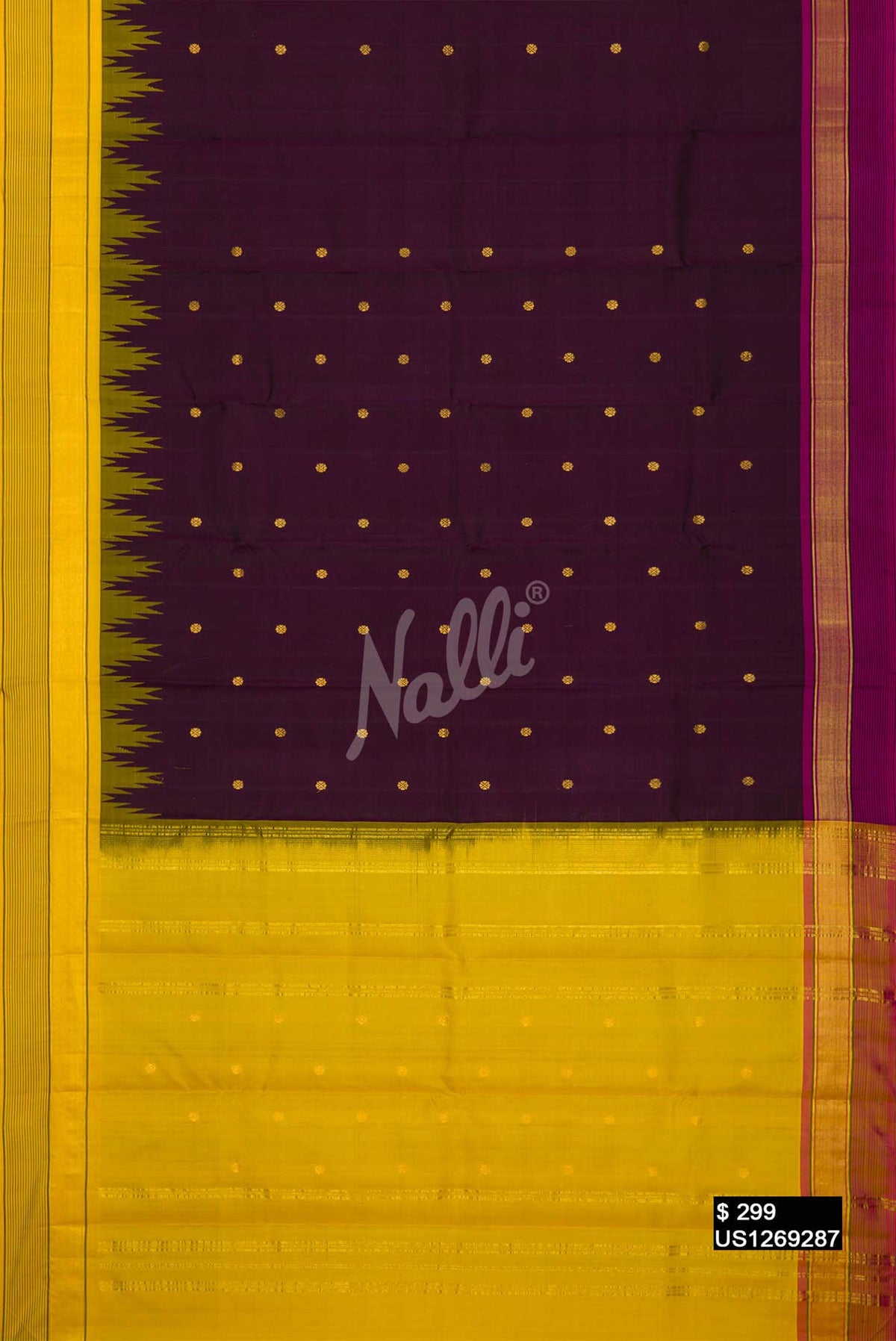 Violet Kanchipuram Silk Saree