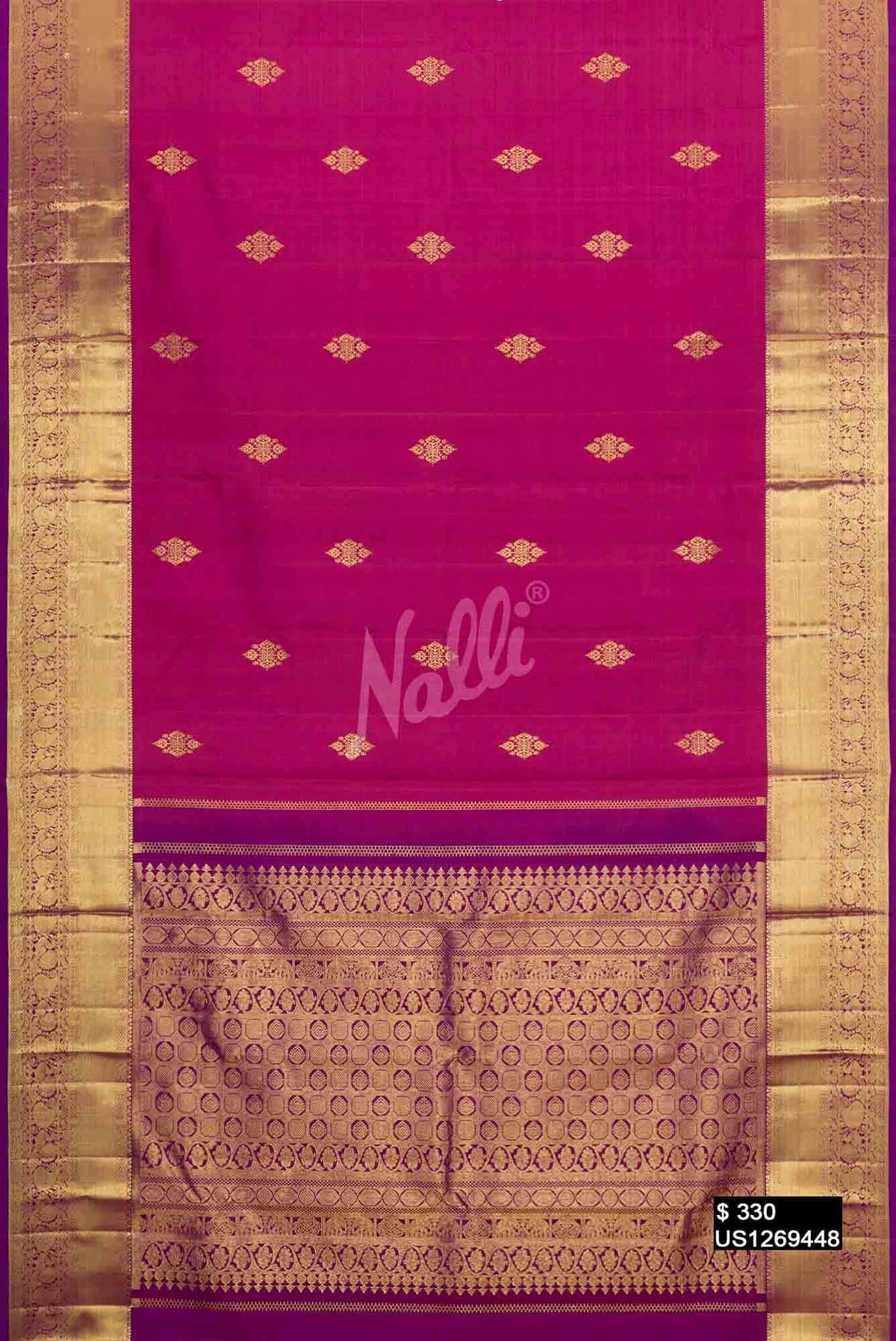 Magenta Kanchipuram Silk Saree