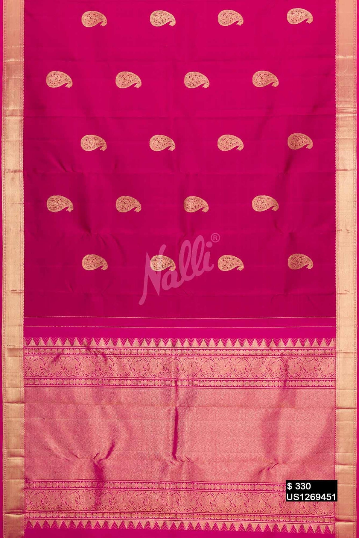 Magenta Kanchipuram Silk Saree