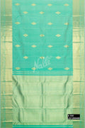Sea Green Kanchipuram Silk Saree