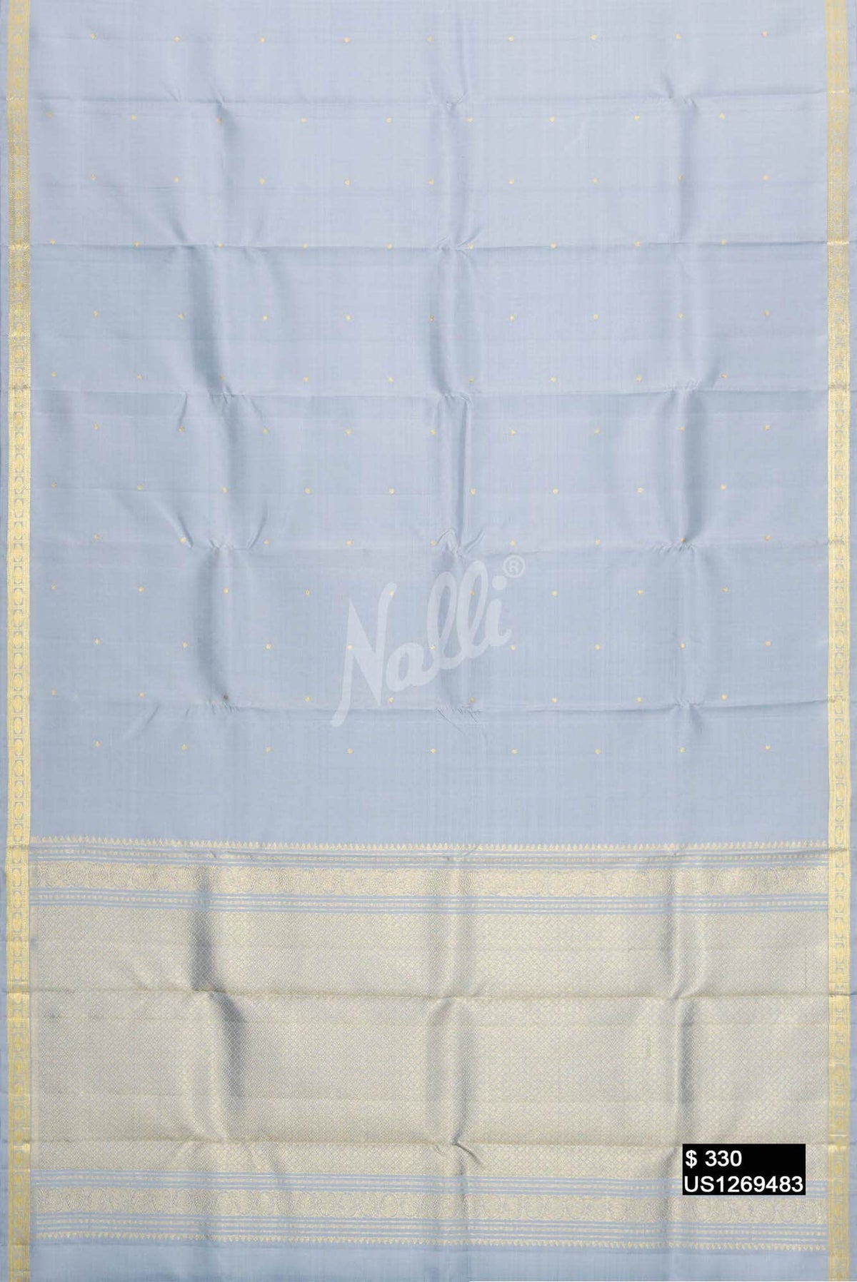 Grey Kanchipuram Silk Saree