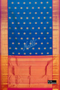 Peacock Blue Kanchipuram Silk Saree