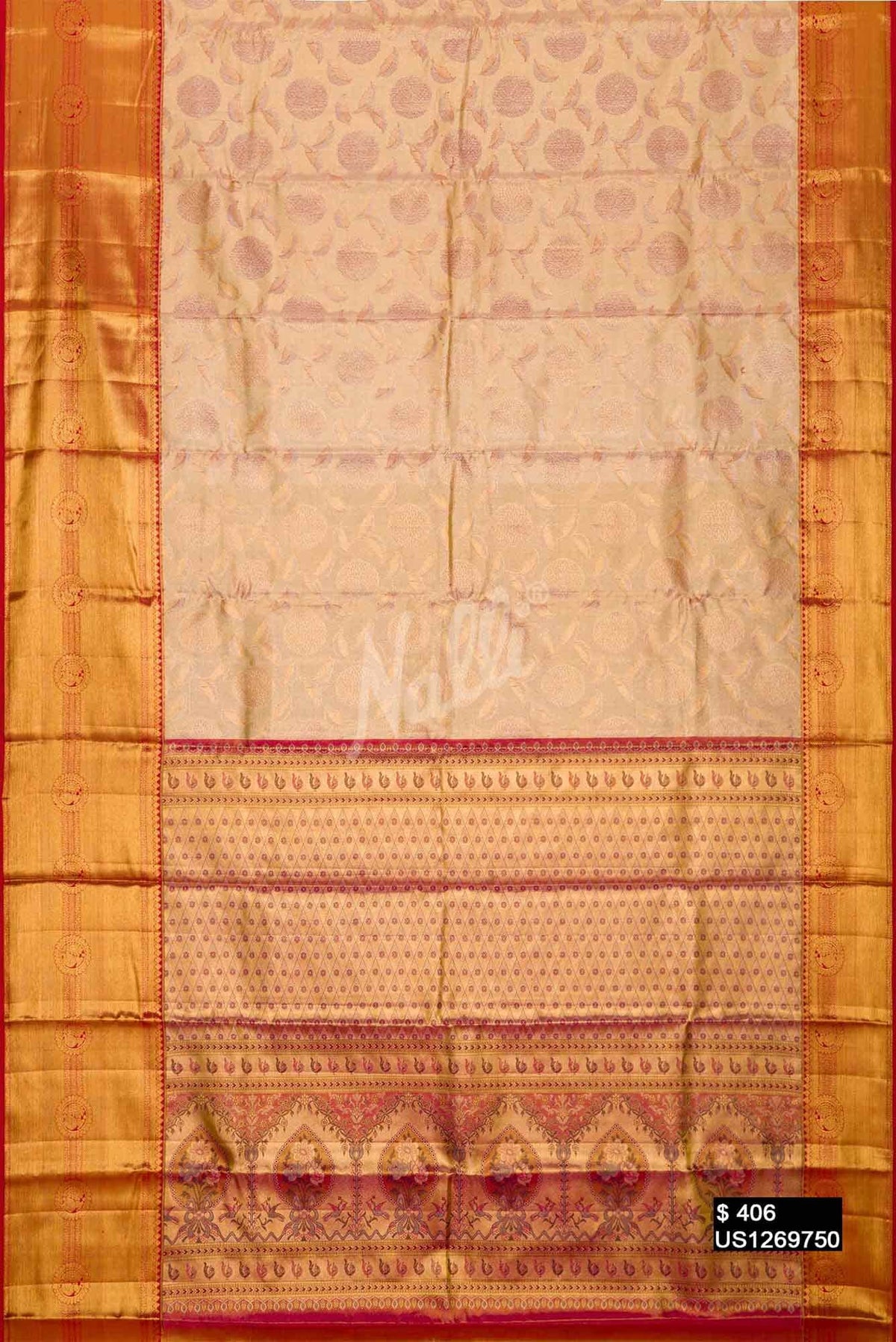 Gold Kanchipuram Tissue Silk Saree