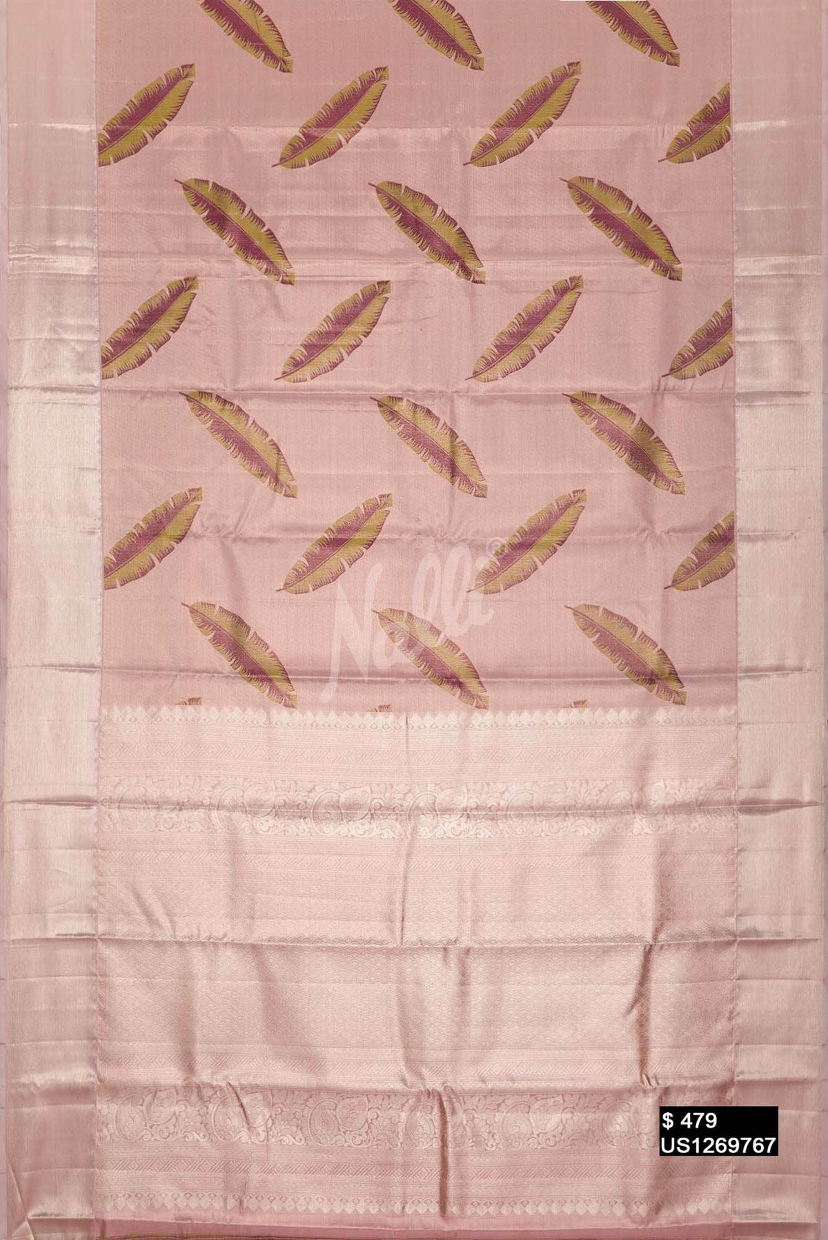 Pink Kanchipuram Tissue Silk Saree