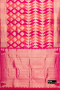 Pink and Orange Kanchipuram Silk Saree