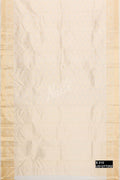 Off White Kanchipuram Silk Saree
