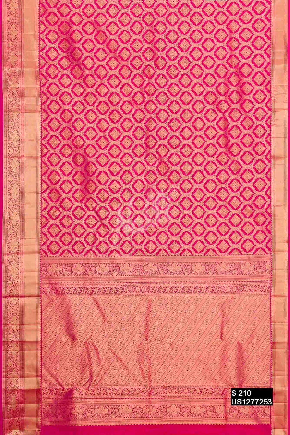 Pink Kanchipuram Silk Saree