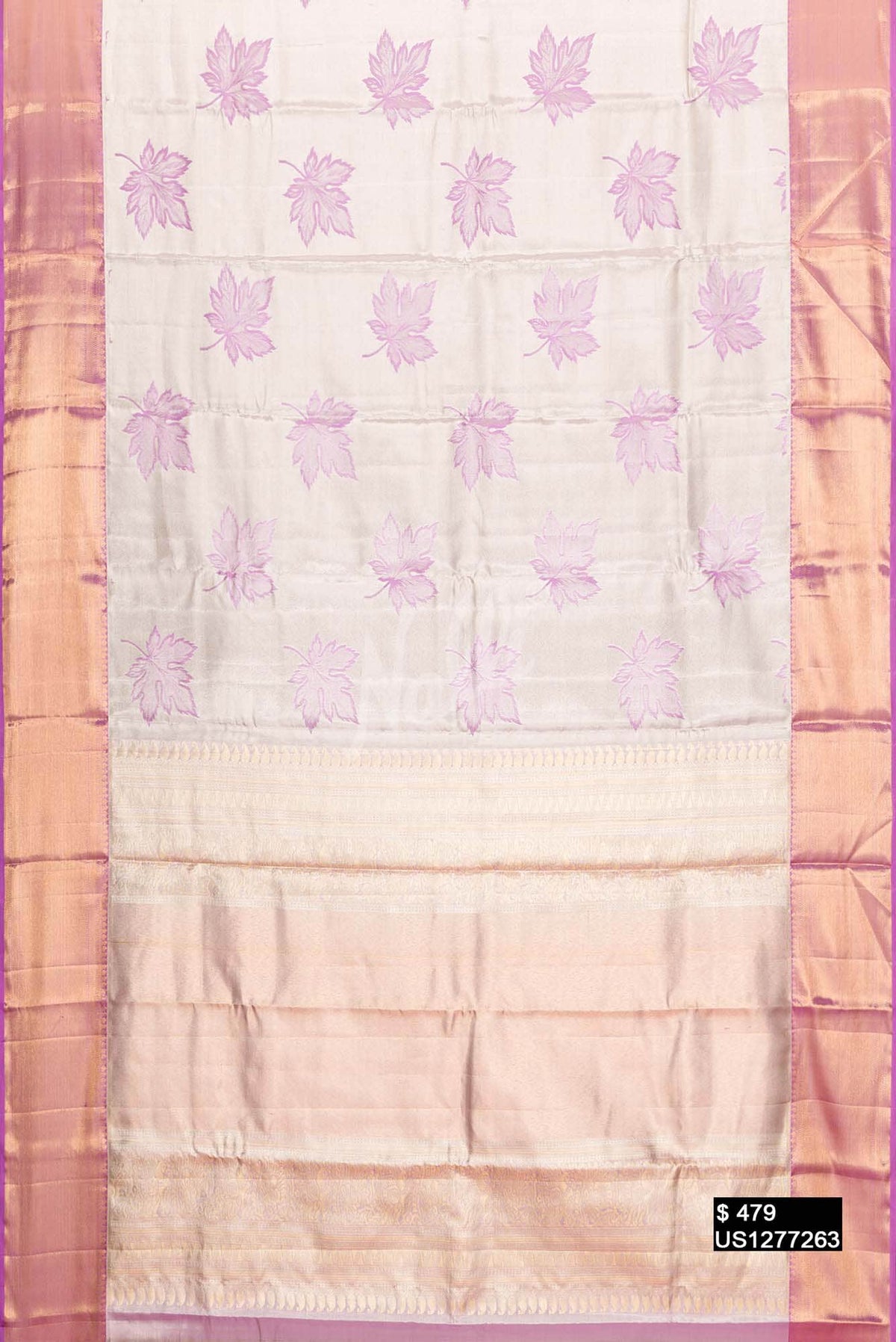 Lavender Kanchipuram Tissue Silk Saree