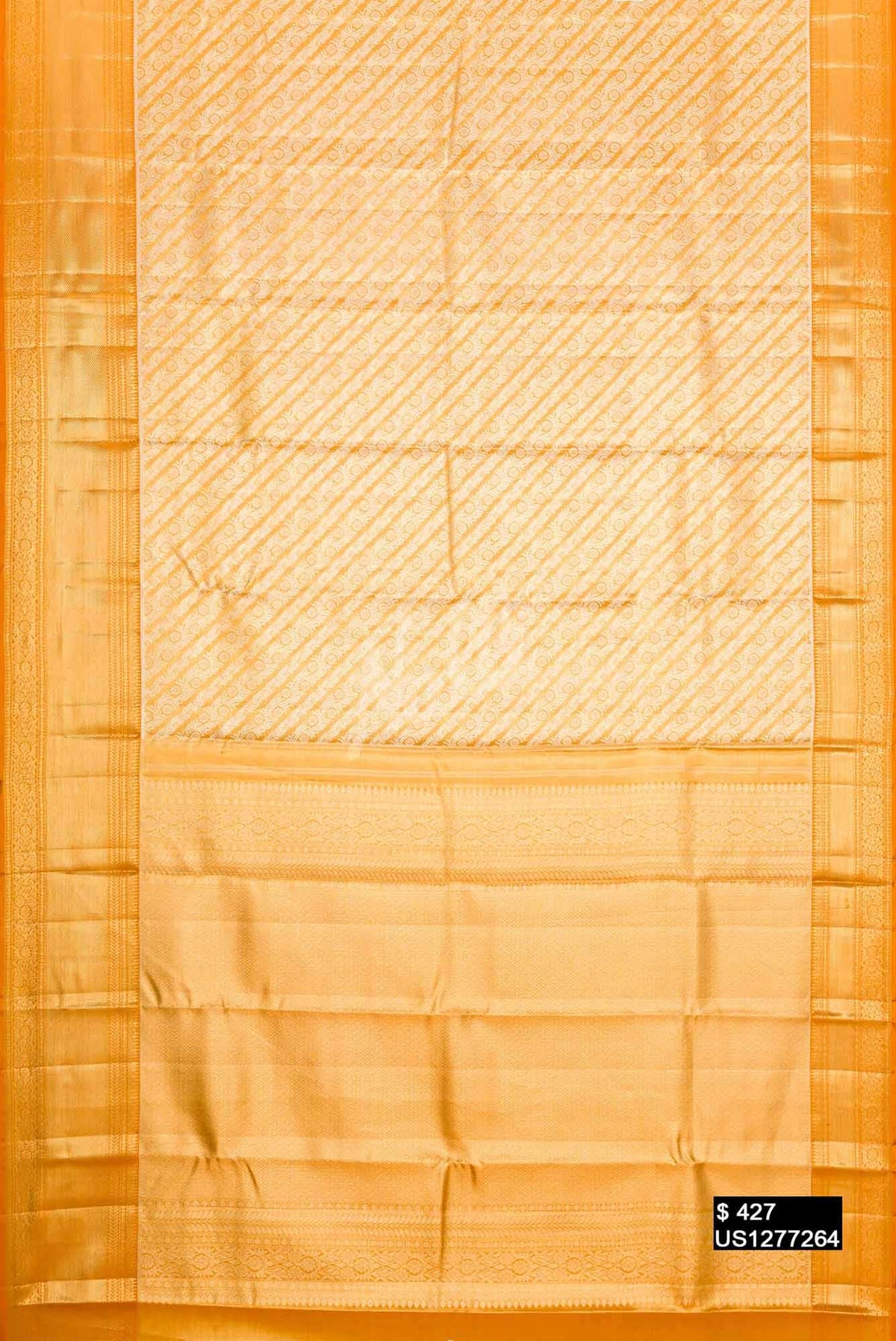 Mustard Kanchipuram Tissue Silk Saree