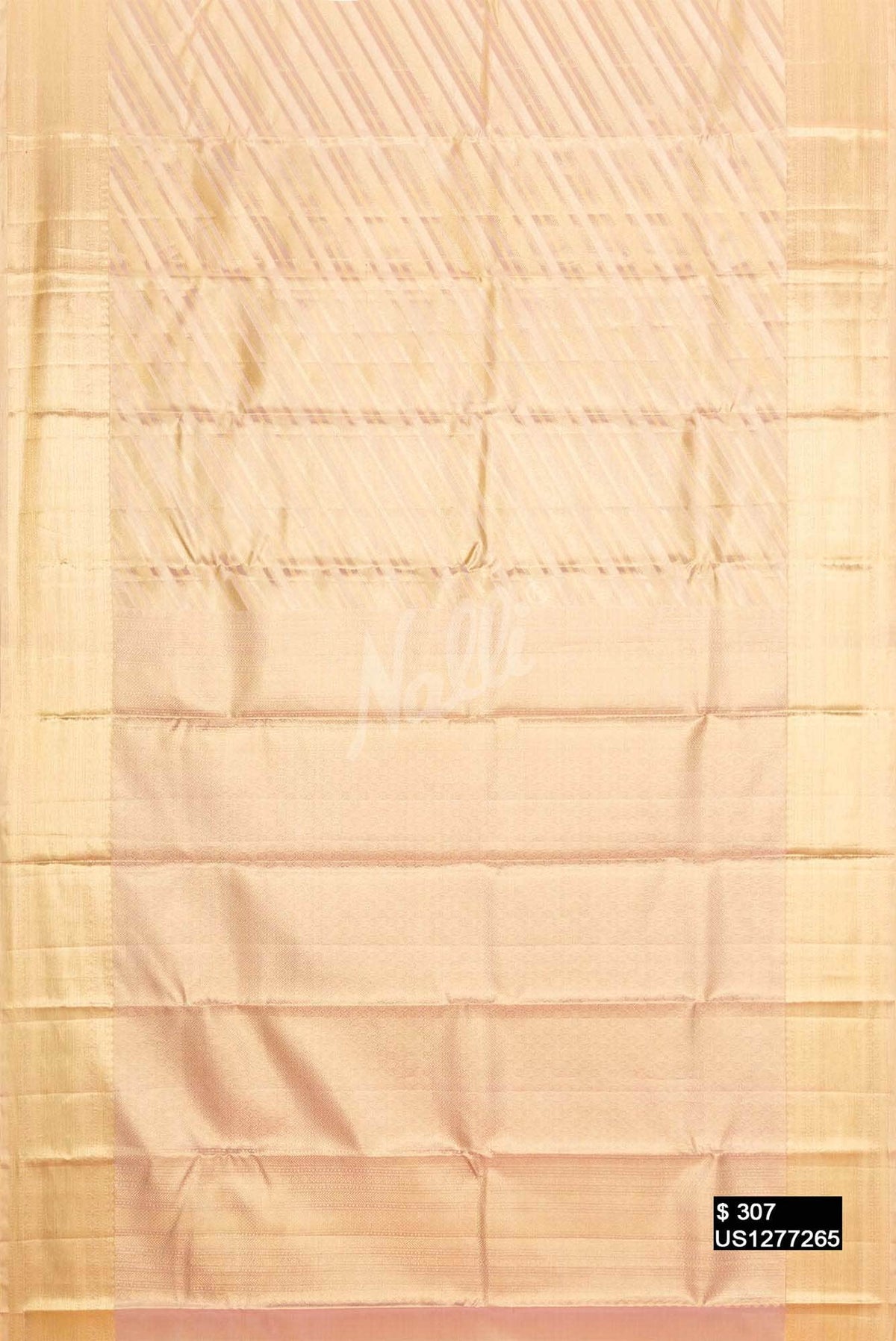 Rose Gold Kanchipuram Tissue Silk Saree