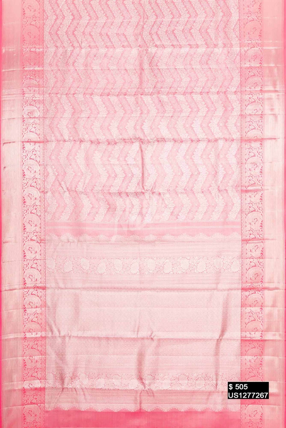 Pink Kanchipuram Tissue Silk Saree