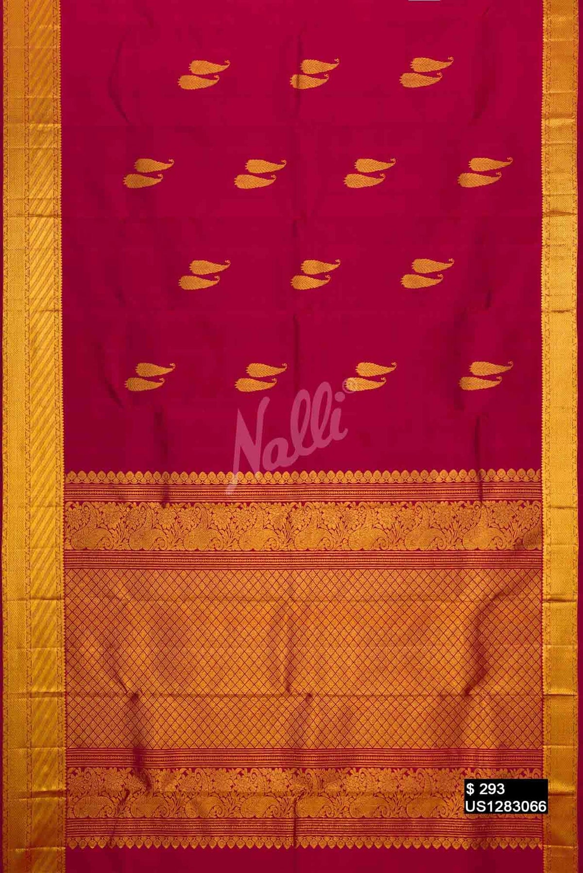 Maroon Kanchipuram Silk Saree