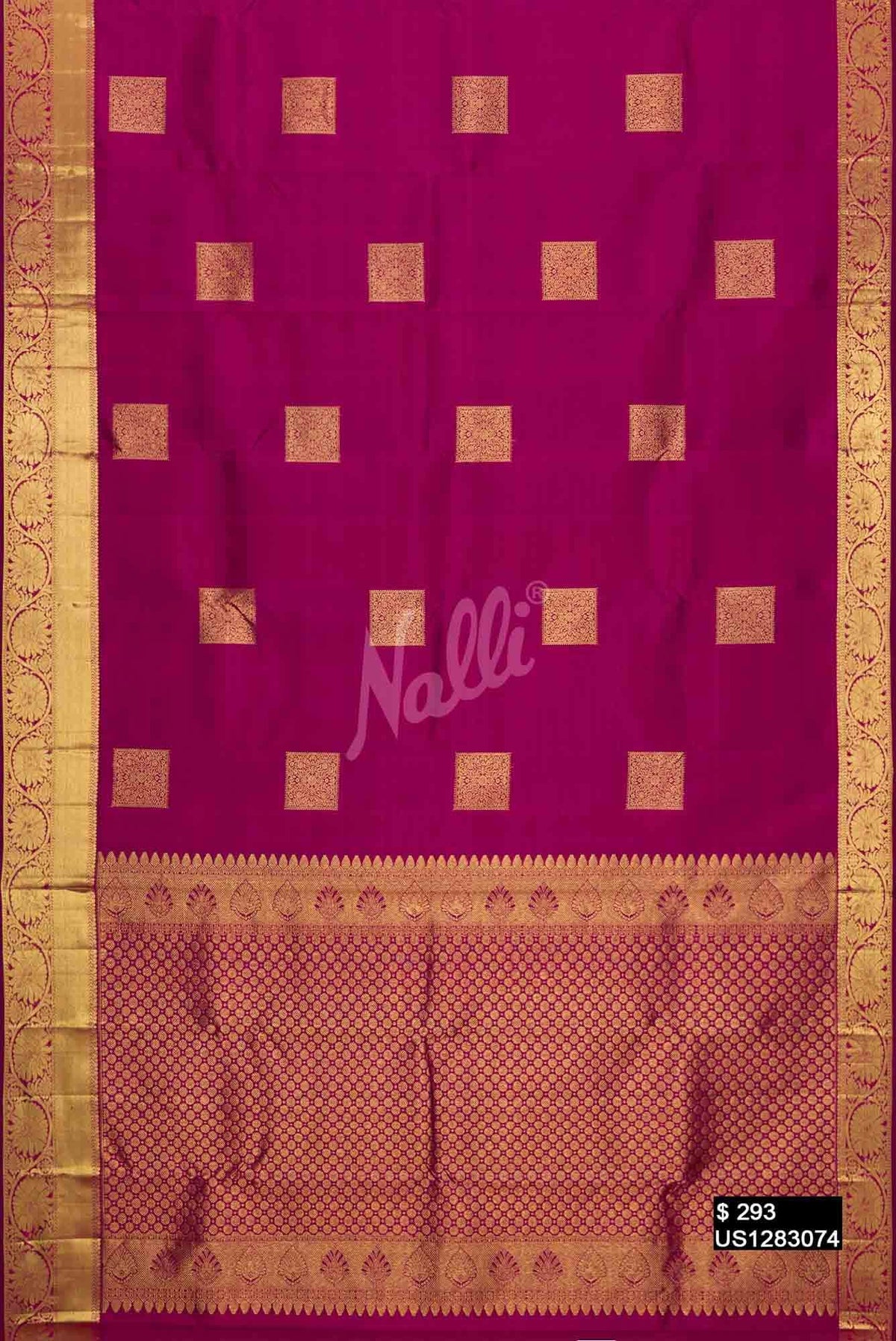 Magenta Kanchipuram Silk Saree