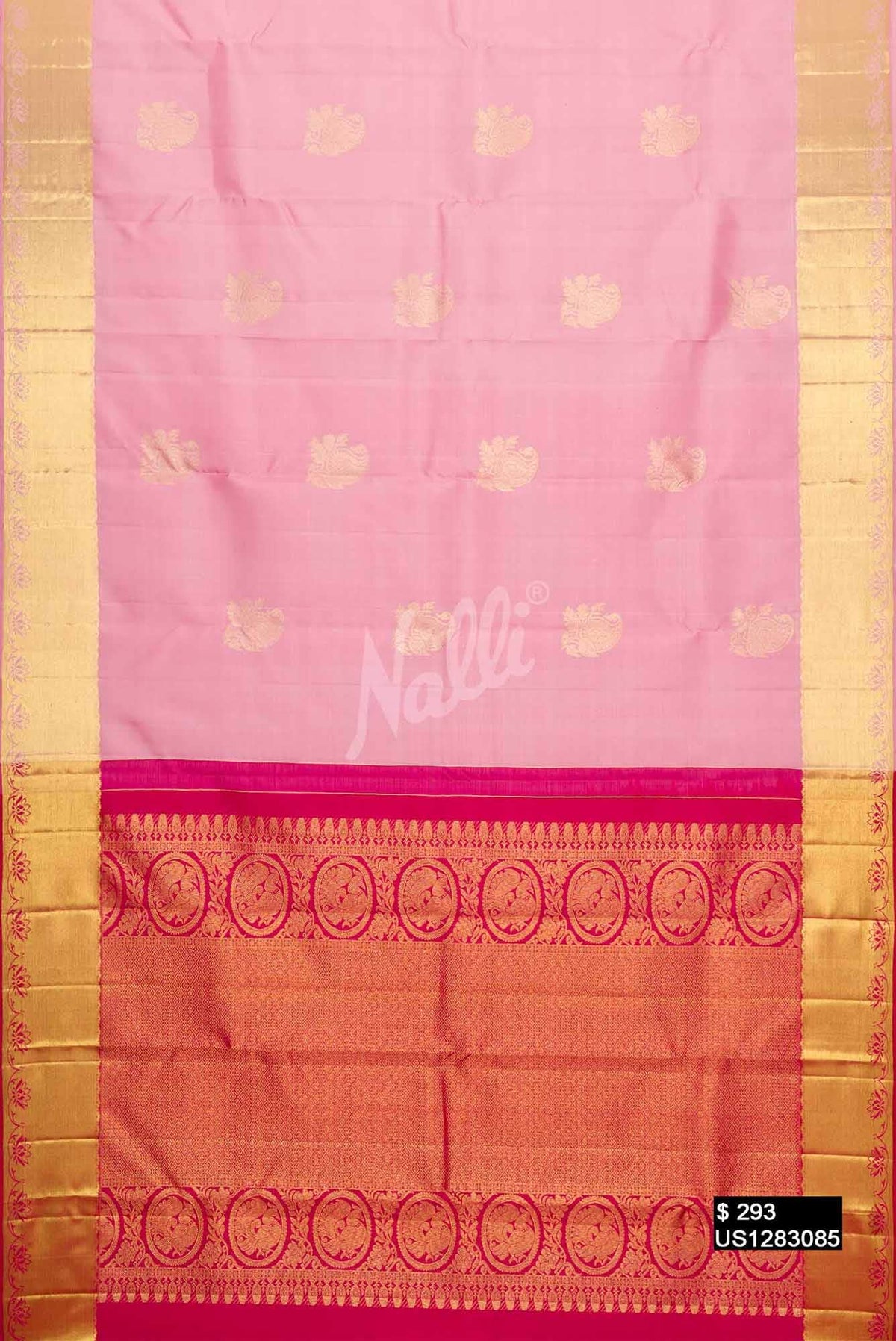 Pink Kanchipuram Silk Saree