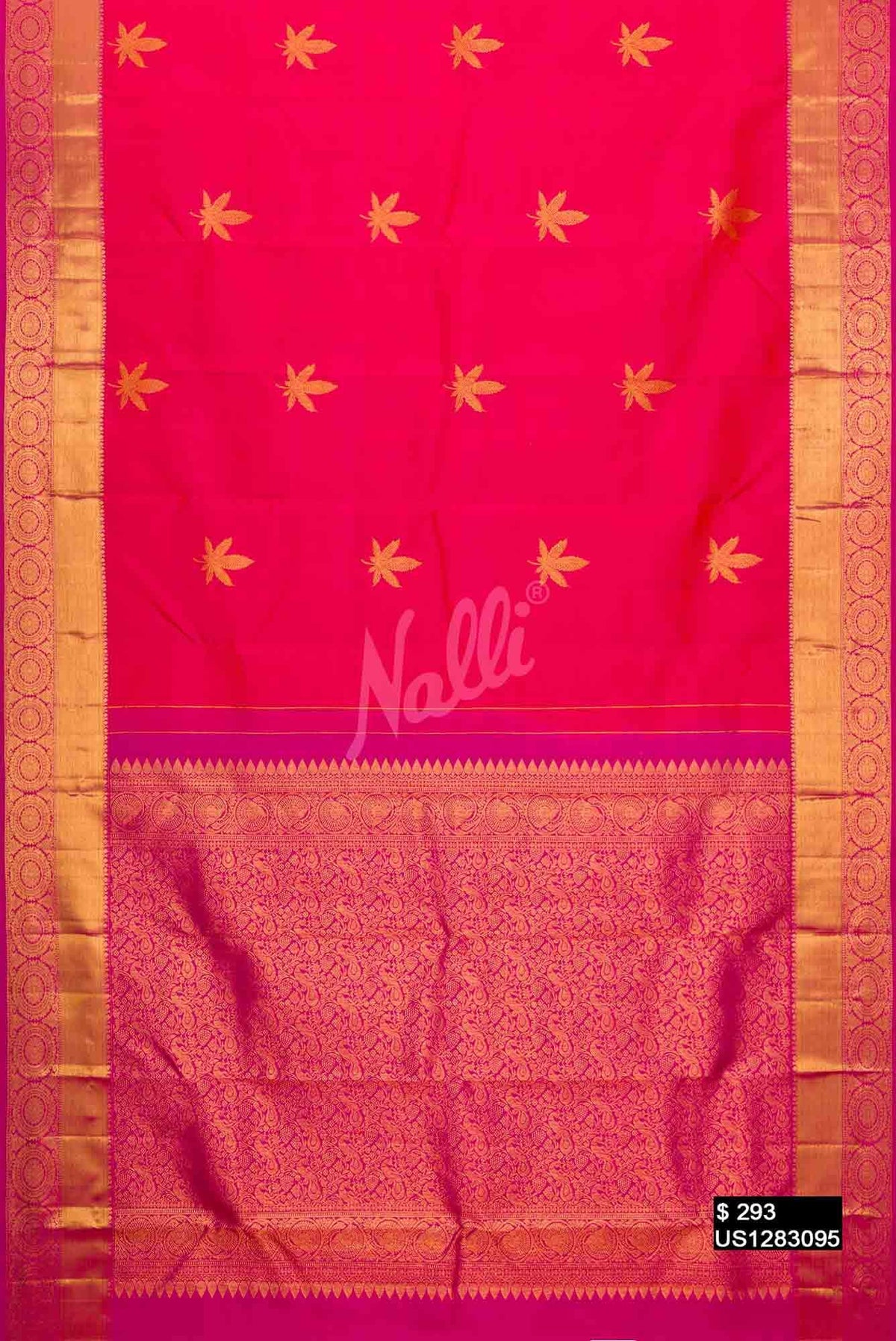 Orange Kanchipuram Silk Saree