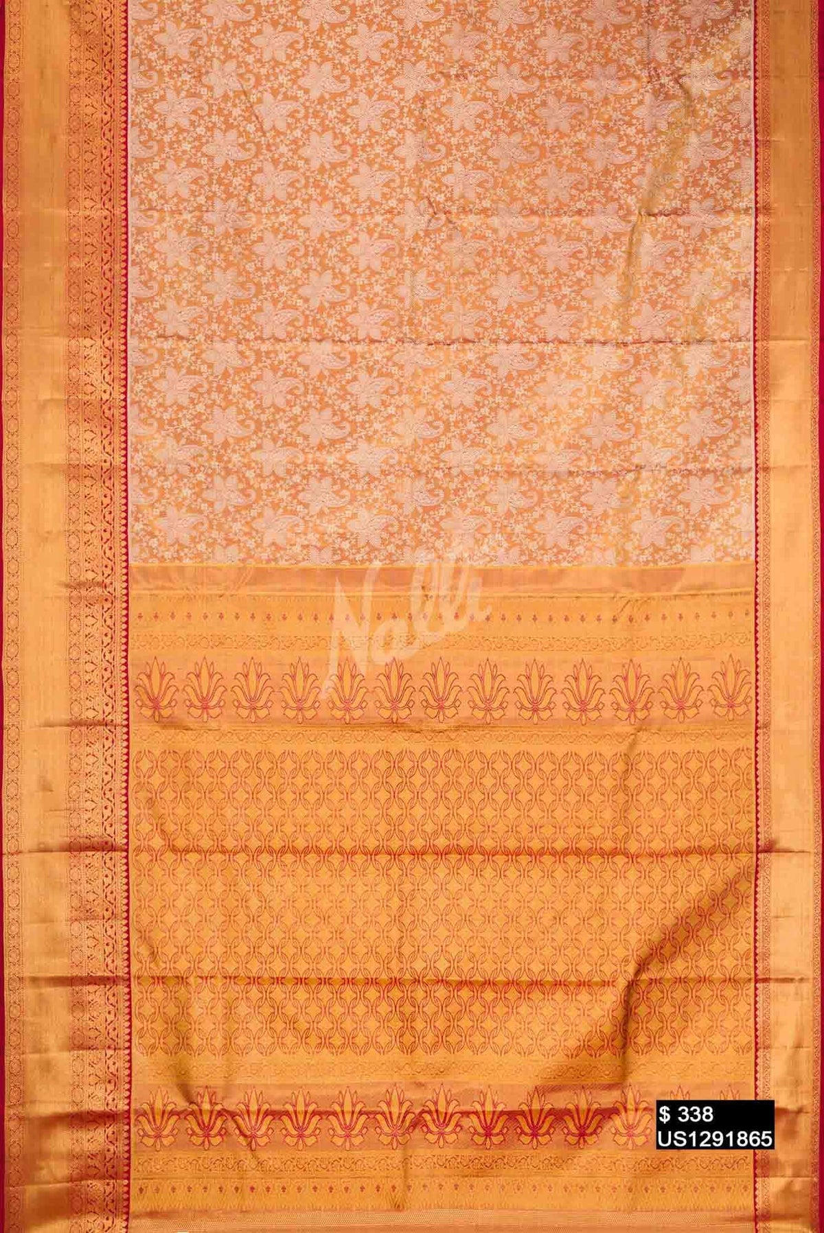 Red Kanchipuram Tissue Silk Saree