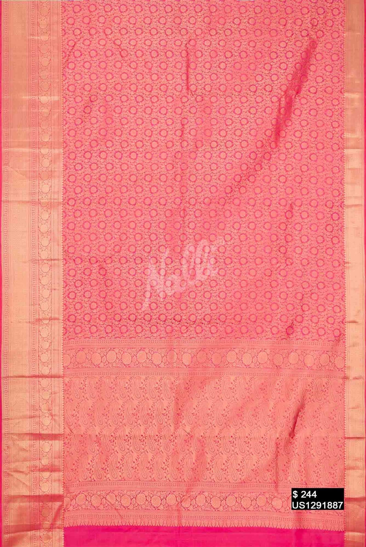 Pink Kanchipuram Silk Saree