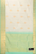 Off White Kanchipuram Silk Saree