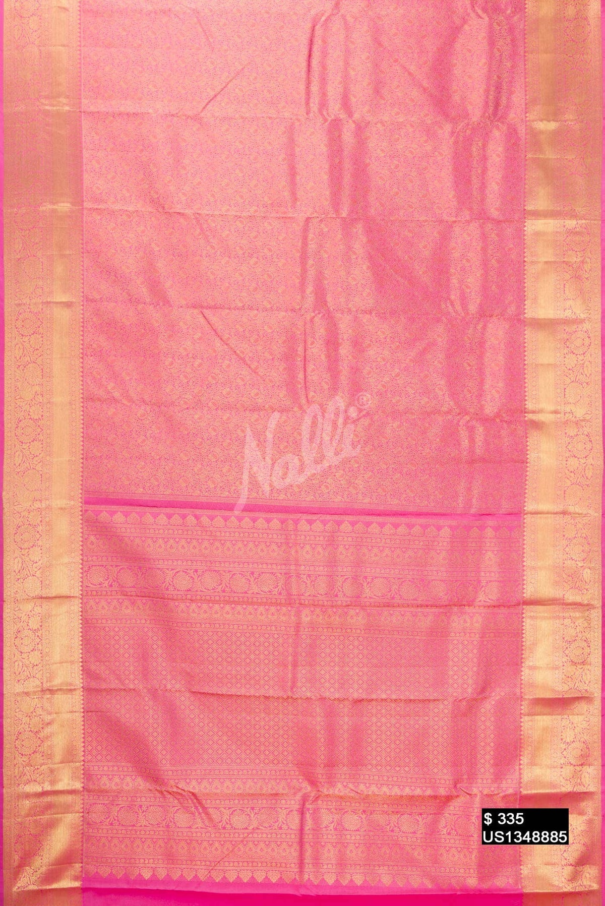 Pink Kanchipuram Silk Saree