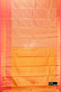 Golden Peach Kanchipuram Tissue Silk Saree