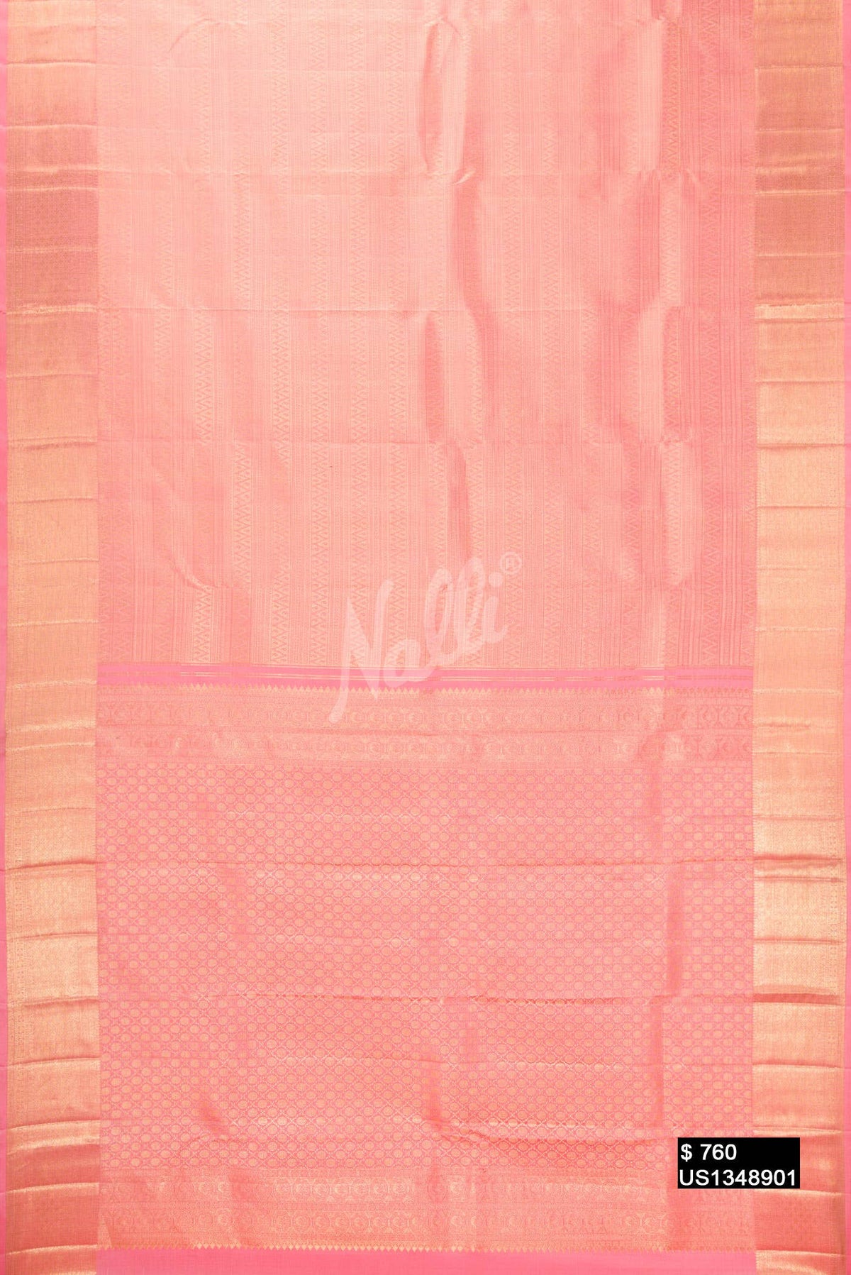Pink Kanchipuram Silk Saree