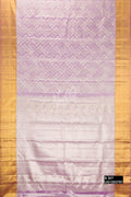 Lavender Kanchipuram Tissue Silk Saree