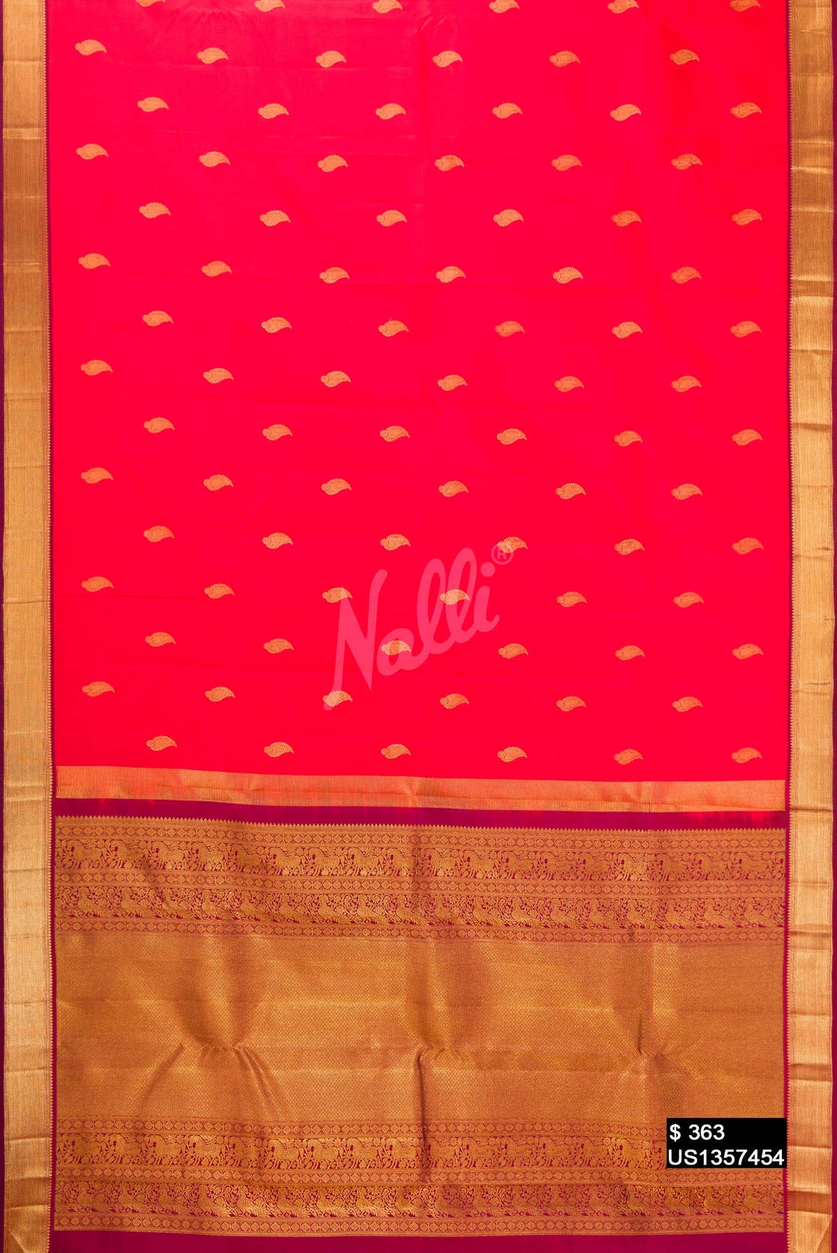 Red Kanchipuram Silk Saree