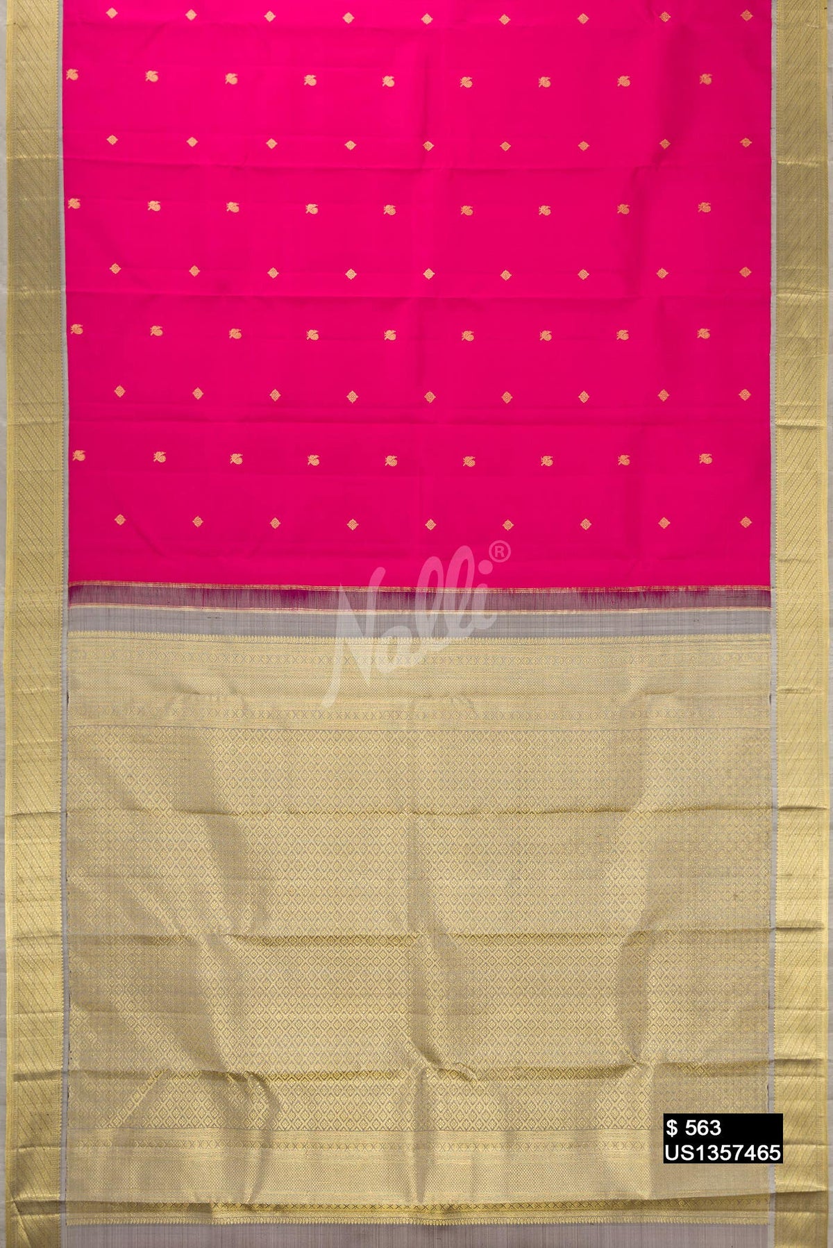 Pink Kanchipuram Silk Saree