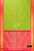 Yellow and Green Kanchipuram Silk Saree