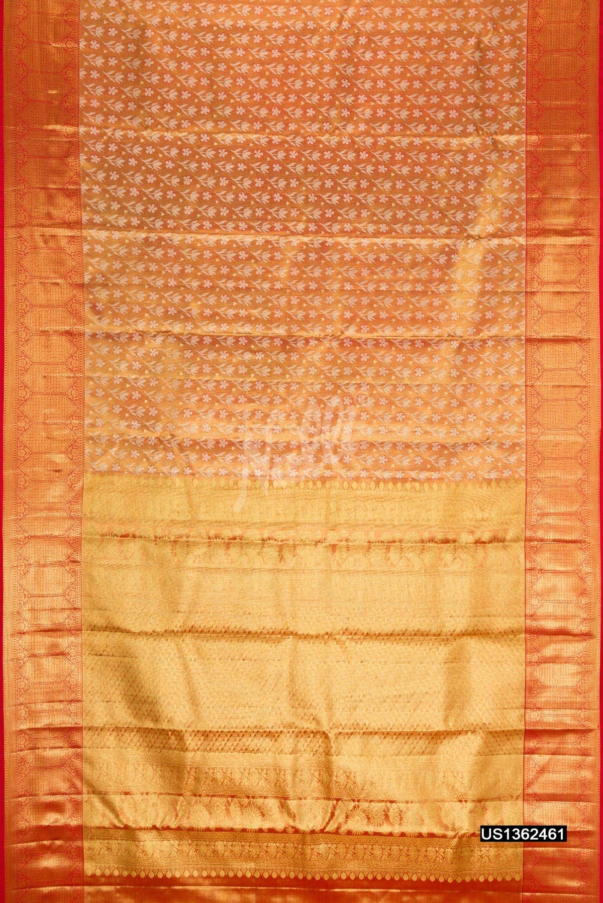 Red Kanchipuram Tissue Silk Saree