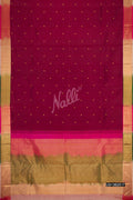 Burgundy Kanchipuram Silk Saree