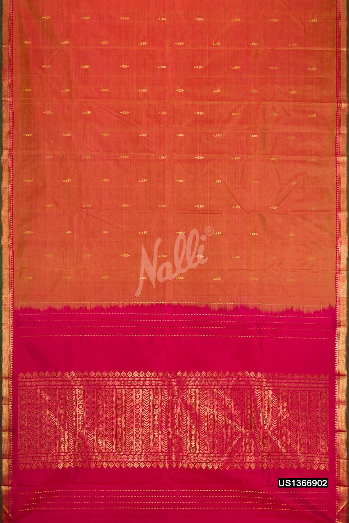 Mustard Kanchipuram Silk Saree