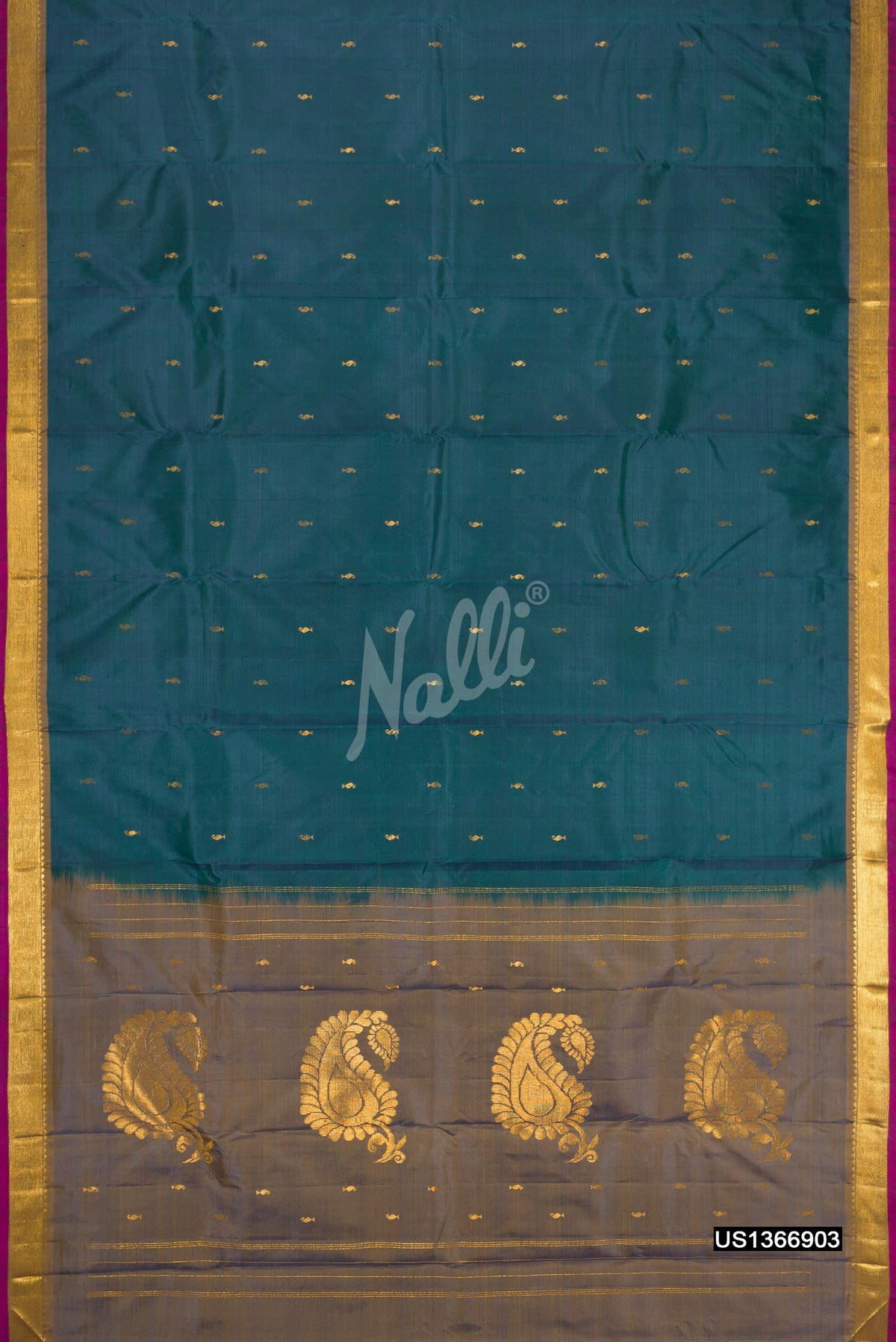 Maya Blue Kanchipuram Silk Saree