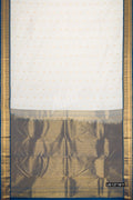 Off White Kanchipuram Silk Saree