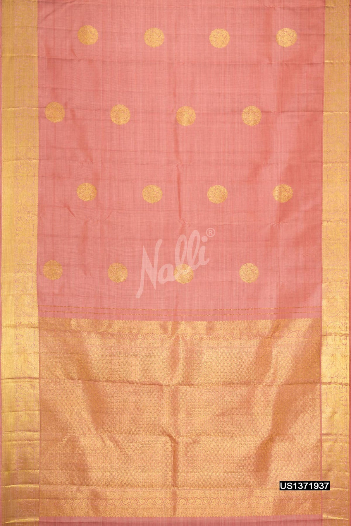 Rose Gold Kanchipuram Silk Saree