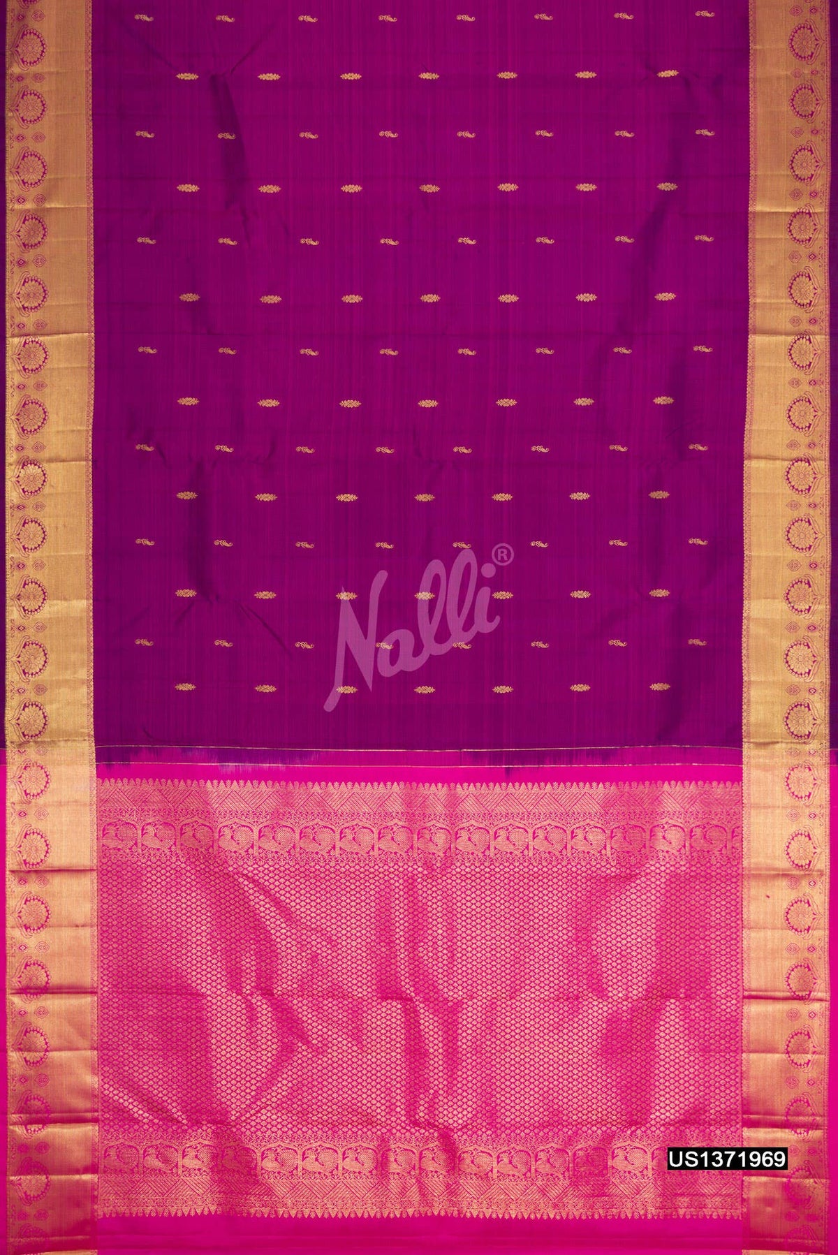 Purple Kanchipuram Silk Saree