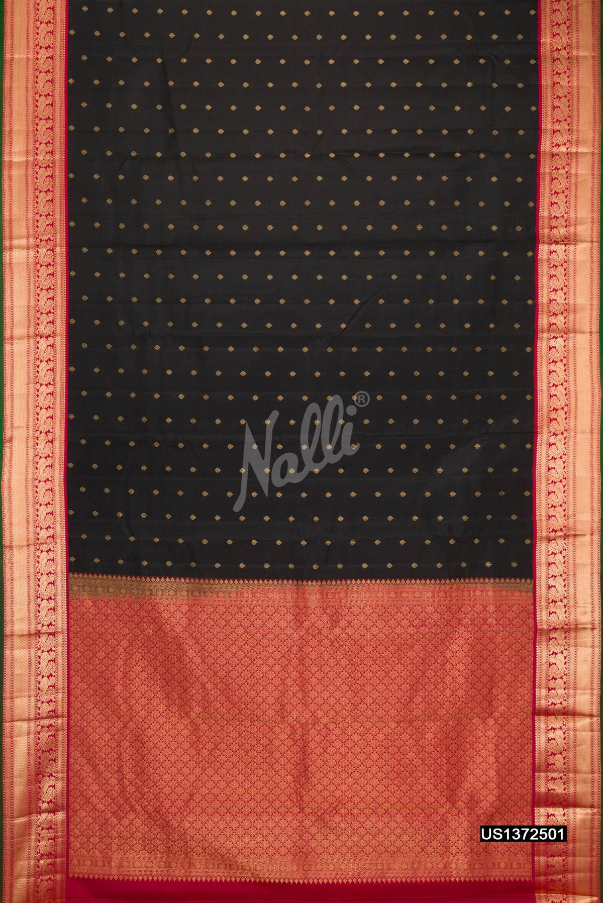 Black Kanchipuram Silk Saree