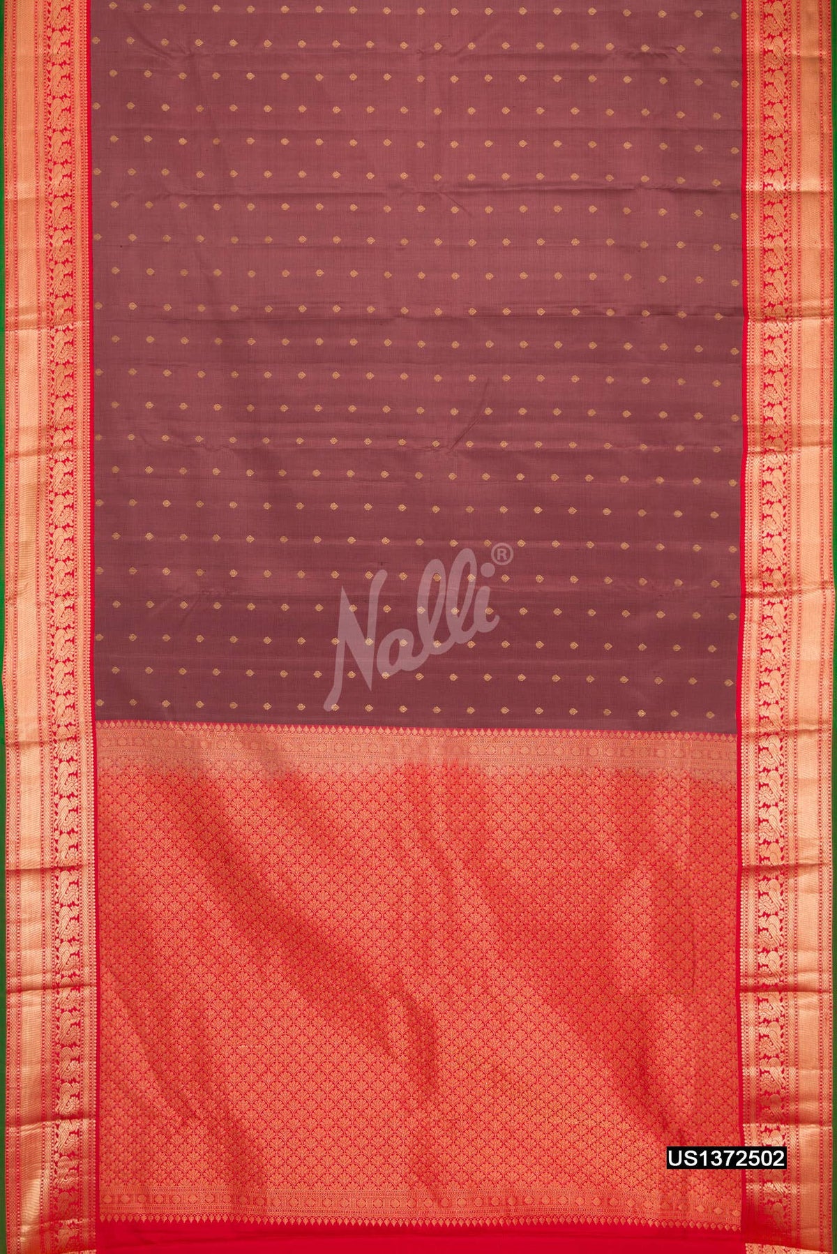 Brown Kanchipuram Silk Saree